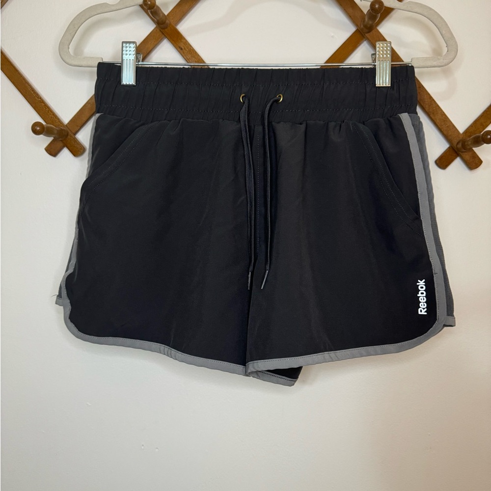 Reebok Women's Black and Gray Shorts